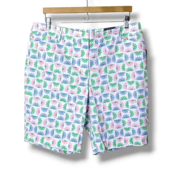 Talbots Perfect Short 9.5" Daisy Print Women's Size 14P NWT Petite - Picture 1 of 11